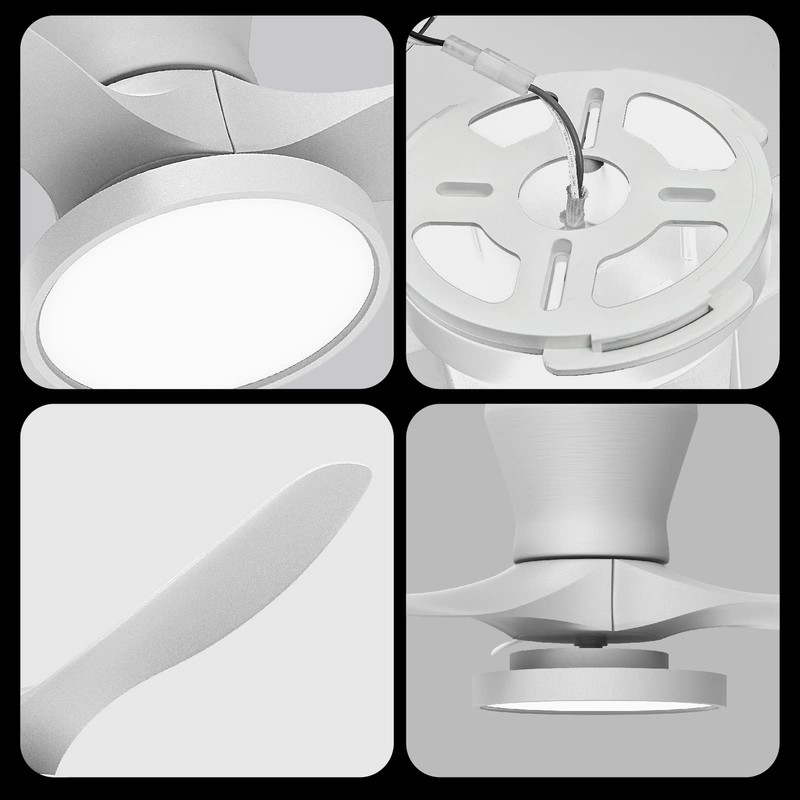 ocioc Quiet Ceiling Fan with LED Light DC motor 32