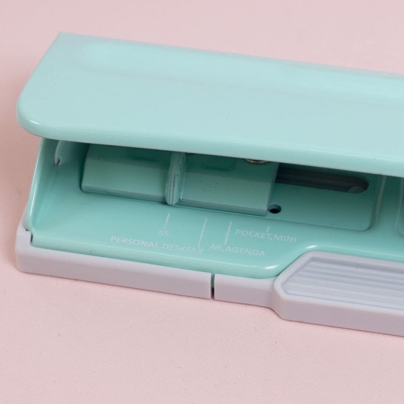 Craftelier - Turquoise Blue Adjustable 6-Hole Punch Compatible with Different