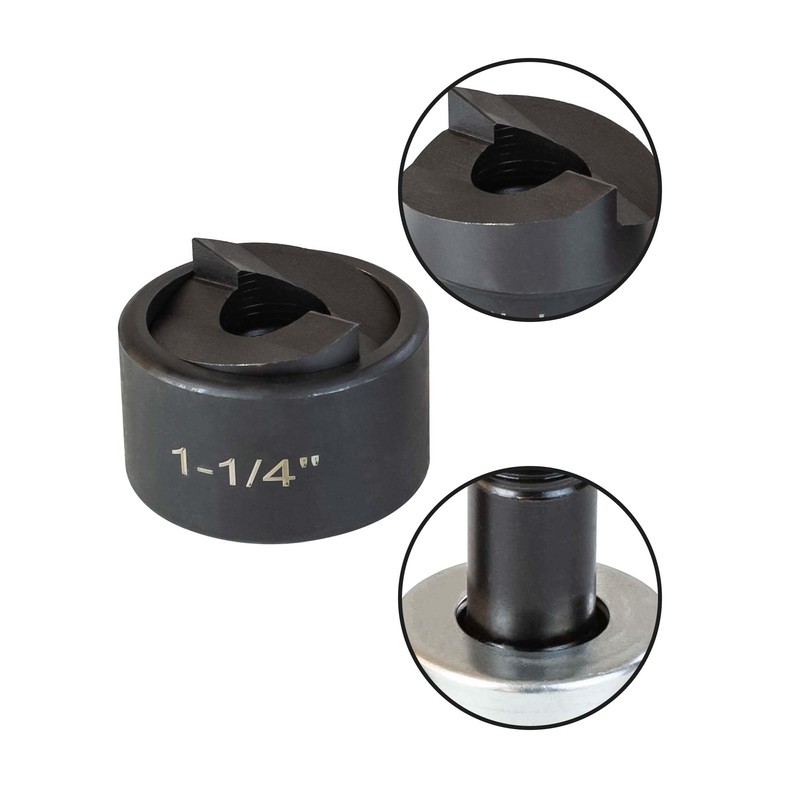 UTZIKO 1-1/4" Conduit Knockout Punch Unit with Manual Draw Stud
