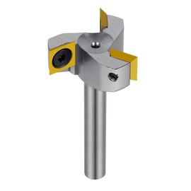 SpeTool Nickel-Plated Face Milling Cutter 8 mm Shank 35 mm Diameter Reversible Plates 3 Flutes CNC Face Milling Cutter for Router with ATS Coating Flattening Cutter Reversible Plate Cutter for End