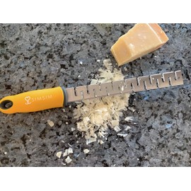 SimSim Professional Slicer, Super Sharp Grater, Stainless Steel, Long, Slim, Elegant, Dishwasher Safe, Yellow Handle