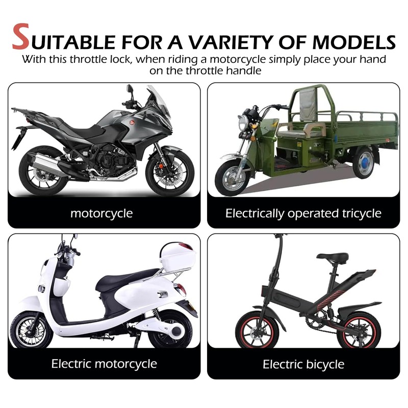 Bawkars Motorcycle Cruise Control, Throttle Lock Cruise Control Assist, Throttle