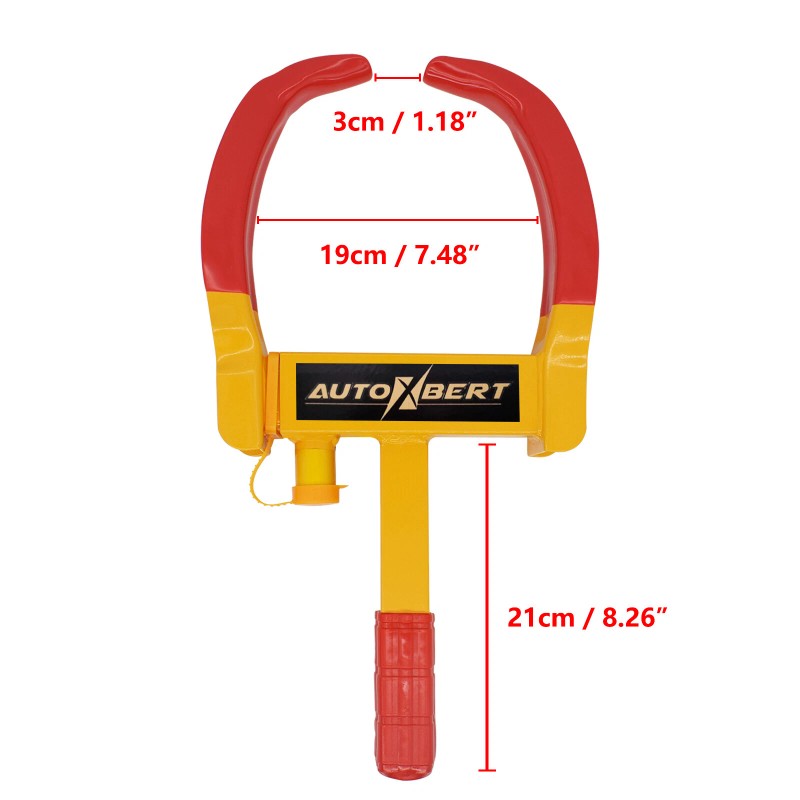 AUTOXBERT 2xHEAVY DUTY Adjustable Wheel Clamps Tire Lock Car Security