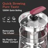 ICOOKPOT Hot Tea Maker Glass Electric Kettle with Tea Infuser