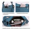 YUESITE Women's Small Shoulder Bag with Multiple Pockets, Dark Blue