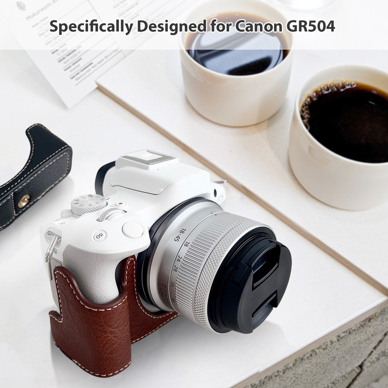 Digital Camera Bottom Protective Case PU Leather Camera Bag with