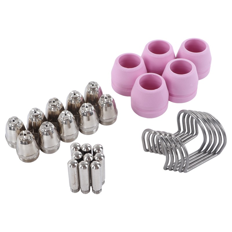 30PCS Plasma Torch Consumables ABS Easy Replacement Electrode Nozzles Cups