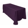 BROWARD LINENS Tablecloth Polyester Rectangular Seamless 78x108 Inch (Plum)