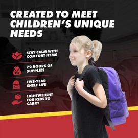 Emergency Zone - Keep-Me-Safe Children's Deluxe 72-Hr Emergency Survival Kit - Purple