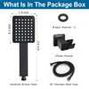POP SANITARYWARE All Metal Matte Black Handheld Shower Head, Luxury