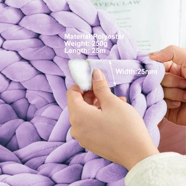 Pack of 2 Arm Knitting Wool, 500 g/25 m, Chunky Wool for Hand Knitting, 2 Colours, XXL Chunky Yarn, Wool, Thick Tubular Yarn, DIY Yarn, Knitting Wool, Hand Knitting Yarn for Bags, Blankets, Bag, DIY