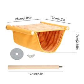 Bird Hammock Bunk Bed, Bird Nest Caves Sleeping Areas Bird Cage Accessories Bird Toy Bird Nest Bunk Bed Hanging Hammock for Budgies Cockatiel Finch Hamster Gerbil (Orange)