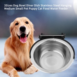 Dog Bowls,Dog Water Bowl for Small Dogs, Dripless Water Bowl,stainless steel Pets Plates Bowl Diner Dish Pets Cats Feeding Bowl Food Water Pet Feeder