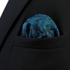 S&W SHLAX&WING Pocket Squares for Men Suits Dark Teal Black