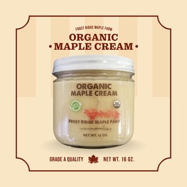 Frost Ridge Maple Farm, Organic Maple Cream, Grade A, One Pound (16 oz)