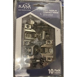 KasaWare 1-1/4" Overlay Compact Hinge 10 Pack