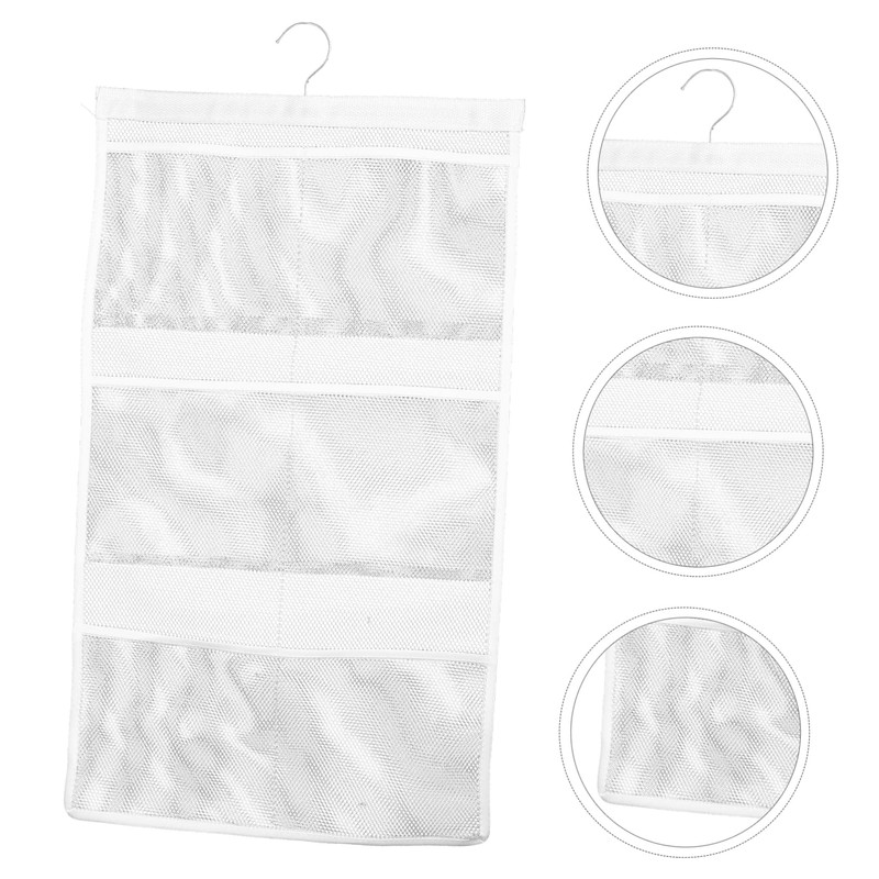 LABRIMP 2 Pcs Bathroom Organizer Mesh Bag 6 Pockets Retaining