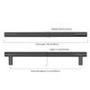 Asidrama 10 Pack 6.3 Inch(160mm) Matte Black Cabinet Pulls Knurled