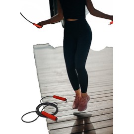 Fitness Crossfit Skipping Rope – 2.6 m with Soft Handles – Can be Shortened Individually – Skipping Rope for Children and Adults – Remove Quickly Easily and Effectively + Free Mini Sticker