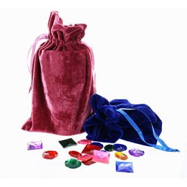 GiftExpress Velvet Tarot Rune Bag Bundle of 6: Moss Green, Royal Blue, Purple, Wine, Ross, Black 6" x 9"