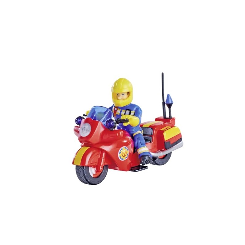 Simba 109252654 Fireman Sam Fire Brigade Motorcycle with Figure and