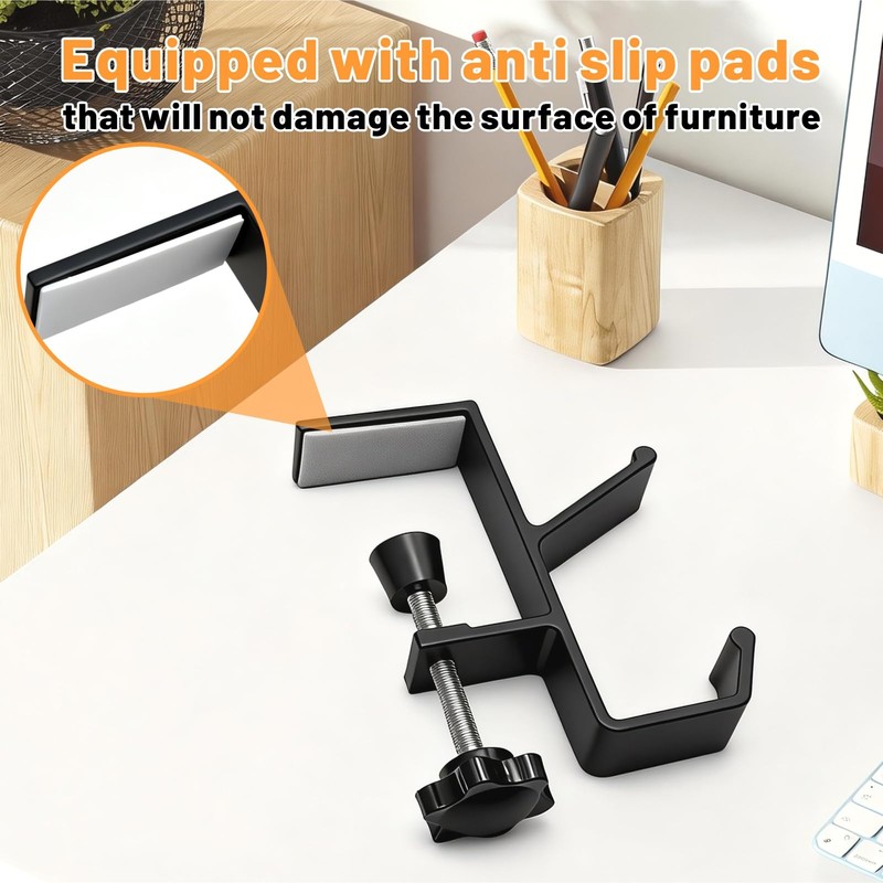 VoyaBliss 6 Pcs Adjustable Purse Hooks Heavy Duty Bag Hanger
