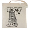 Pet Studio Art Cat Tote Bag, Library Cat, Large