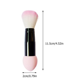 Baluue 3pcs Dual-ended Blush Brush for Women Soft Makeup Tools for Powder Blush and Foundation Application Travel-friendly Design for Effortless Blending and Buffing