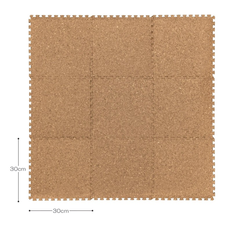 Yunox 101054 EVA Joint Cork Mat (Large) 9 Piece Set,