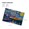 Lantern Press 1000 Piece Jigsaw Puzzle, Cleveland, Ohio, Starry Night,