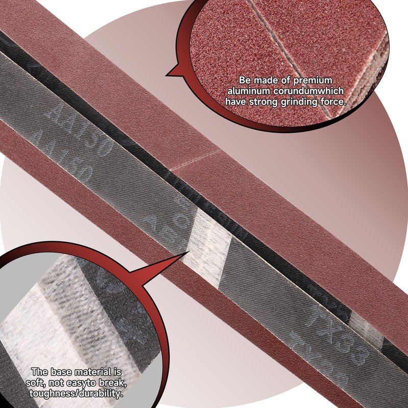 STEBRUAM Sanding Belt 25 x 762 mm,15PCS 320 Grit Belt