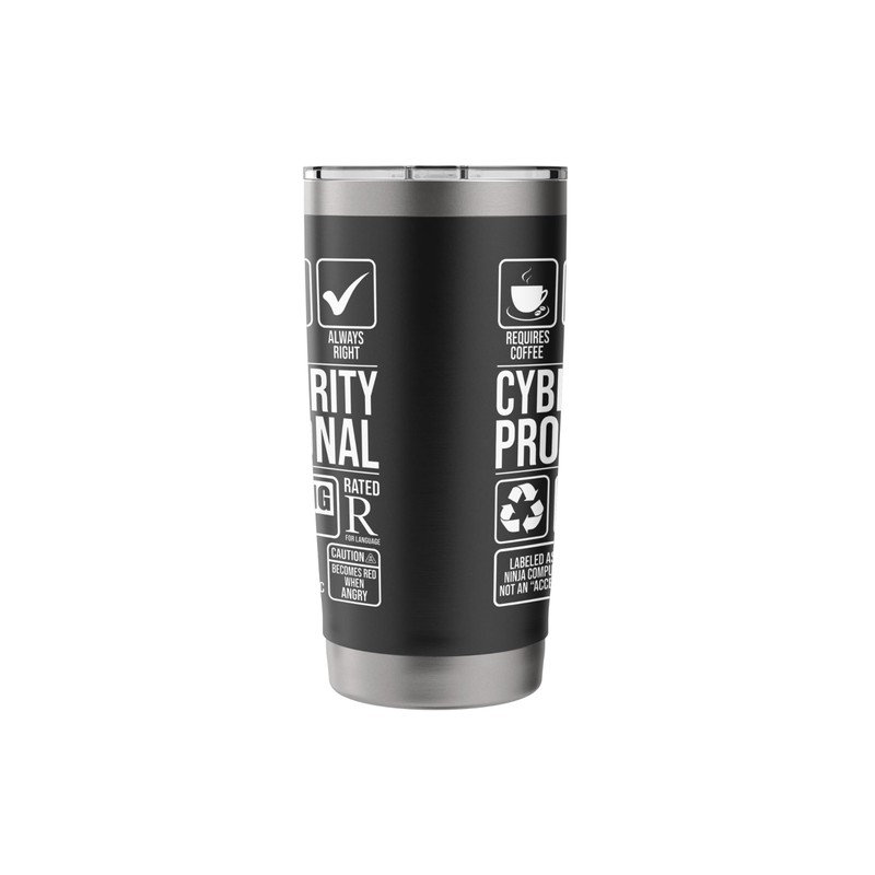 Cybersecurity Professional - Hacker Certified Tech Security Stainless Steel Insulated