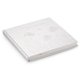 Gatyko Wedding Guest Book - Embroidered Guest Book Wedding Reception, Baby Shower Guest Book - Polaroid Wedding Guest Book with 3 DIY pens+1 Diamond Pen-Wedding Guest Book Alternative(Cream)