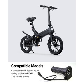 WMJNH 48V Throttle Display Accelerator Compatible with Jetson Haze Folding E-Bike and DYU Y16 Electric Bicycle