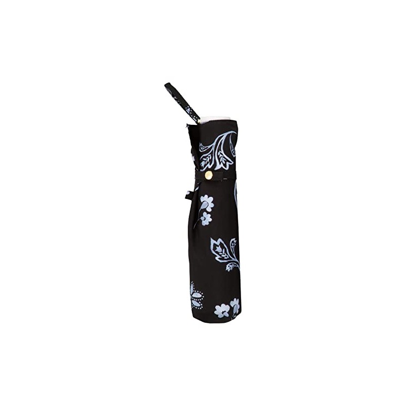 Wpc. 2777-013-002 Rain Umbrella, Paisley Paint, Mini, Black, Folding Umbrella,