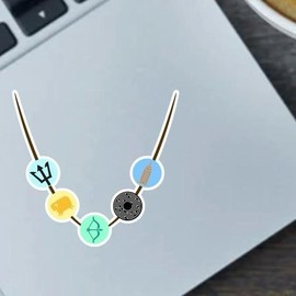 Percy Jackson’s Camp Half Blood Necklace Sticker, Bumper Sticker or Magnet - Unique Design with Colorful Elements - Which one?: 2.5” fridge magnet