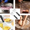 Naisfei 2 Pcs Griddle Scraper, Stainless Steel Triangular Spatula, Food