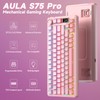 AULA S75 PRO Wireless Mechanical Keyboard with Screen&Knob, Tri-Mode Hot