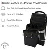 FESA Leather Carpenter Tool Pouch - 10-Pocket Heavy Top Grain