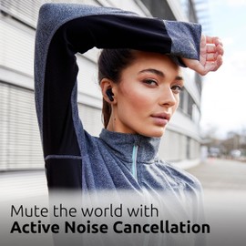 Intenso Black Buds TWS True Wireless Headphones T300A with Active Noise Cancelling and up to 35 Hours of Music Playback Small