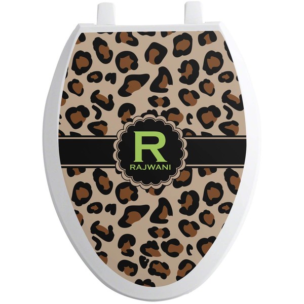 RNK Shops Granite Leopard Toilet Seat Decal - Elongated (Personalized)