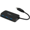 StarTech 5.7-Inch Portable 4 Port SuperSpeed Mini USB 3.0 Hub,