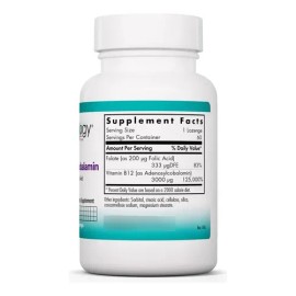 Nutricology B12 Adenosilcobalamina Ácido Fólico 60 Pastillas