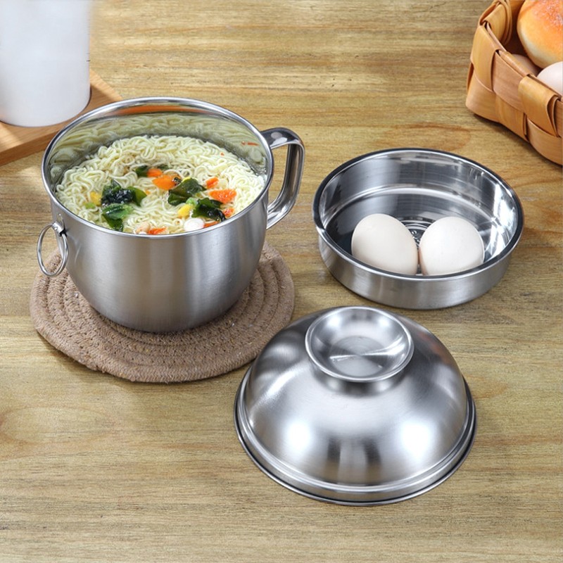 304 Stainless Steel Household Noodles Soup Bowl Food Fruit Container