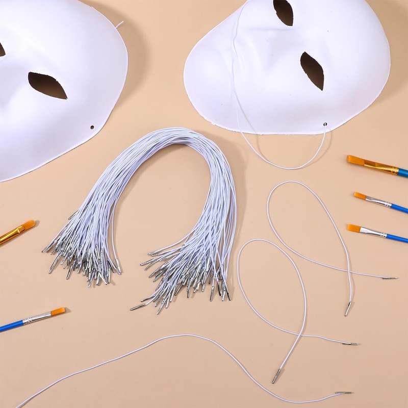 100 PCS Elastic Cords with Metal Ends, 37cm/14.5 Inch Elastic