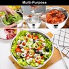 E-far Mixing Bowls with Lids, 6-Piece Stainless Steel Salad Bowls