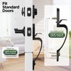 MAXECURITY Black Front Door Handle and Deadbolt Set, Classic Lock
