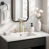 Bathroom Faucets for 3 Hole Sinks, Hurran 8 Inch Brushed