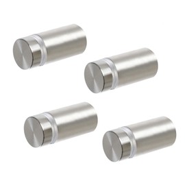 Standoff Screws for Wall Mount Acrylic Picture Frame Hardware 1/2" x 1" Aluminum Silver Finish Nails for Acrylic Glass Sign Holder 4 Pcs