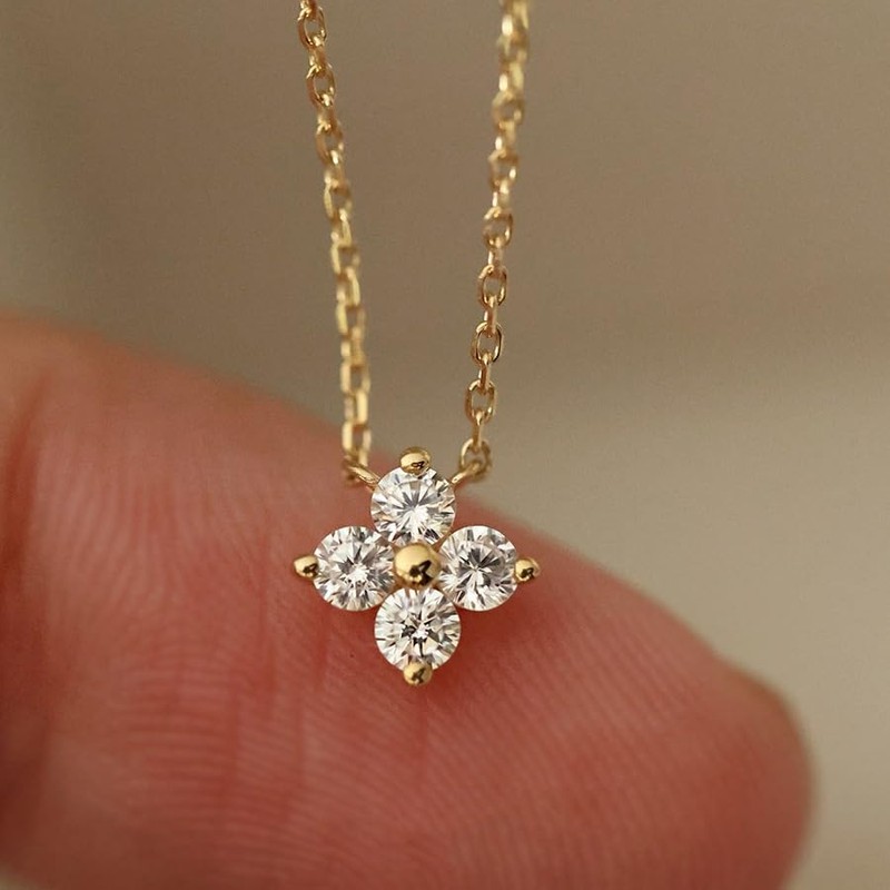 083BASE | Fortune Clover Necklace | 925 Sterling Silver Adjustable